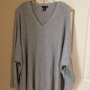 Grey xxl v neck sweater tunic